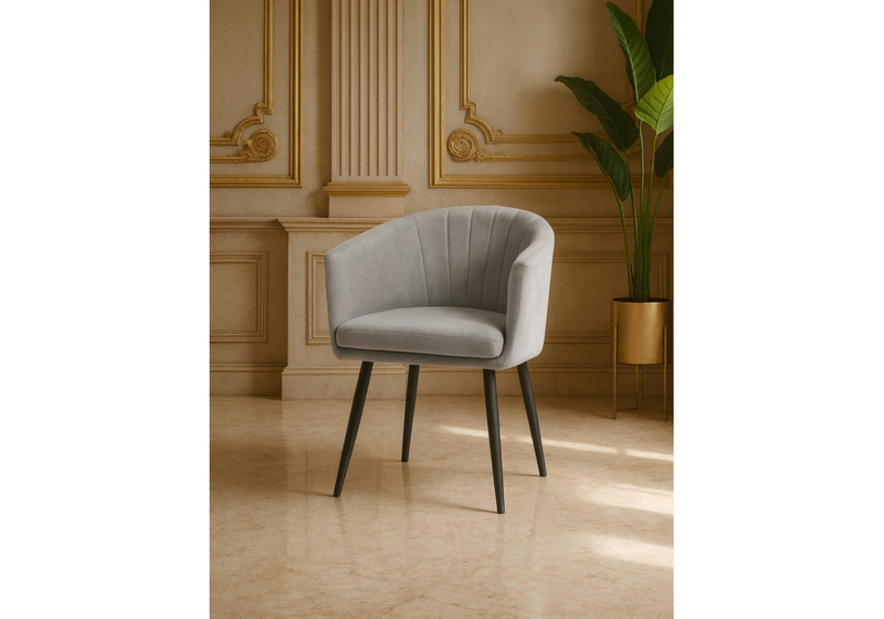 Стул на металлокаркасе, Валета серый / черный