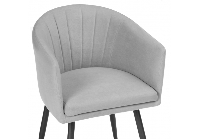 Стул на металлокаркасе, Валета серый / черный