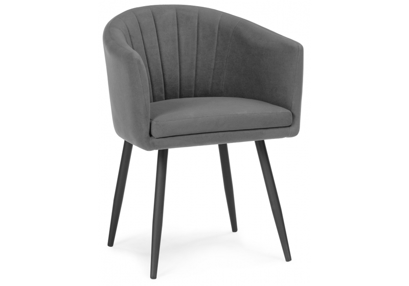 Стул на металлокаркасе, Валета темно-серый / черный