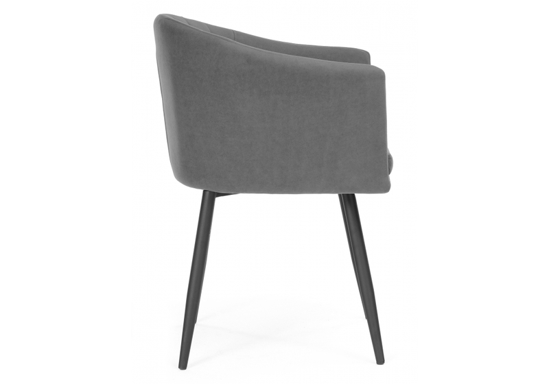 Стул на металлокаркасе, Валета темно-серый / черный