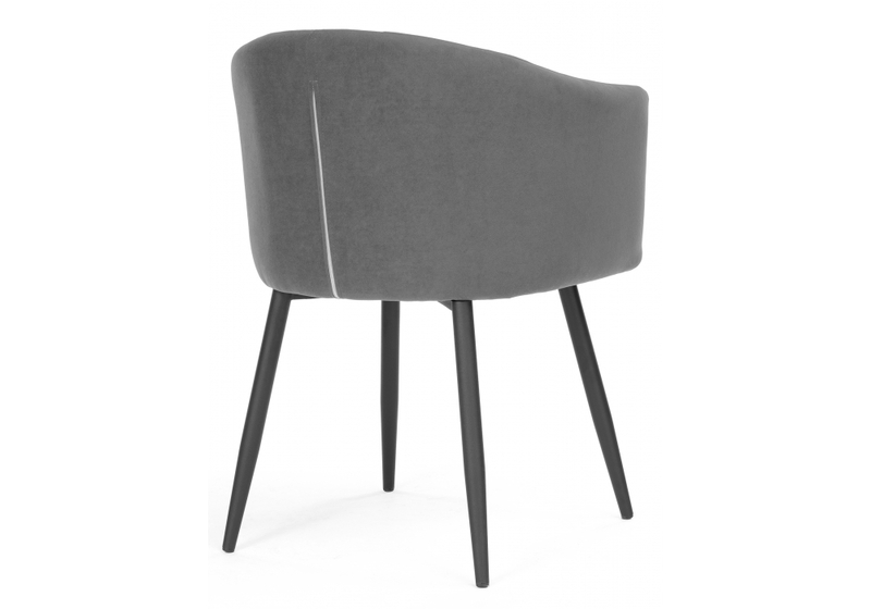 Стул на металлокаркасе, Валета темно-серый / черный