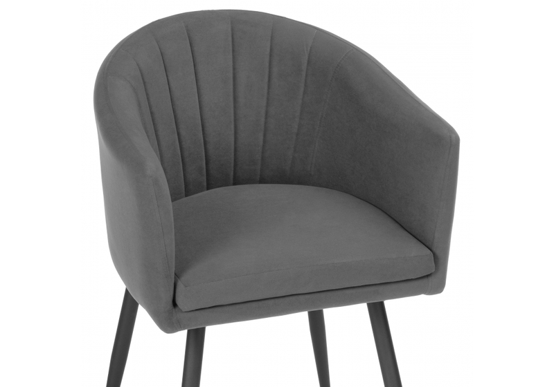 Стул на металлокаркасе, Валета темно-серый / черный