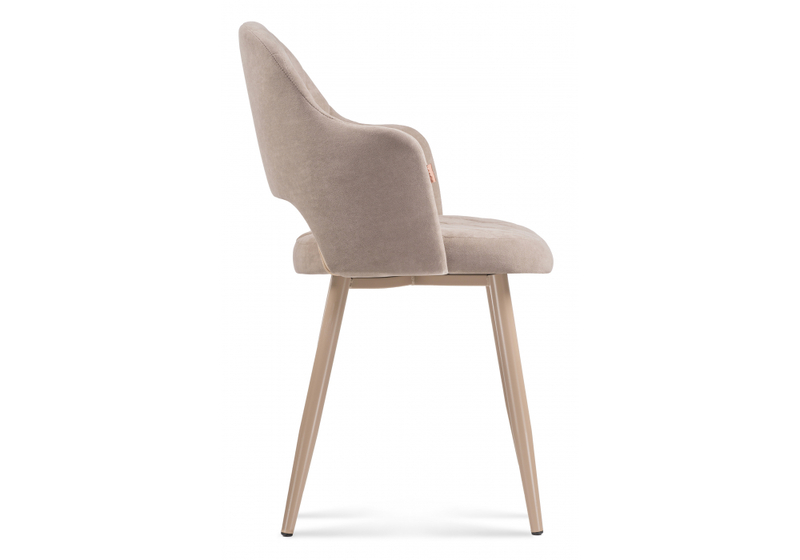 Стул на металлокаркасе, Гутрид ромбы спереди капучино