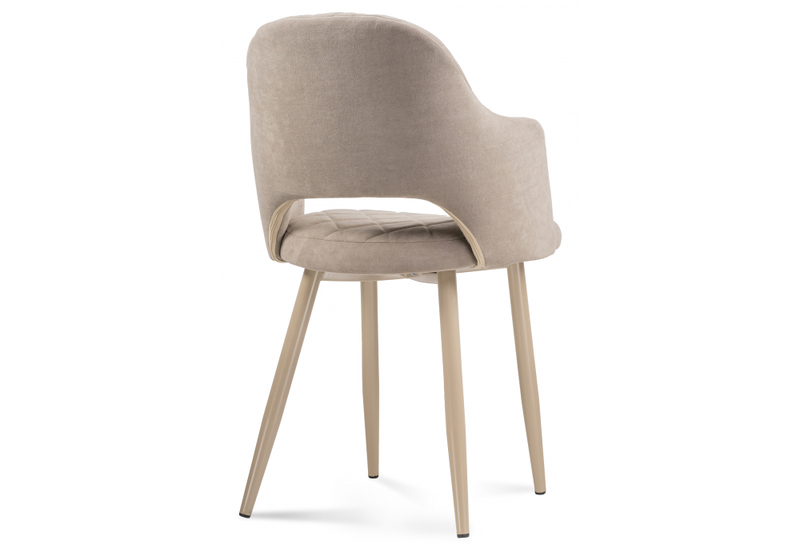 Стул на металлокаркасе, Гутрид ромбы спереди капучино