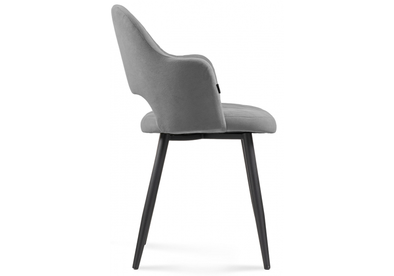 Стул на металлокаркасе, Гутрид ромбы спереди серый / черный