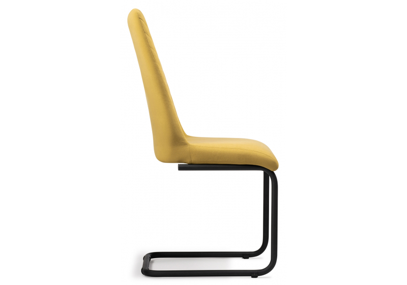 Стул на металлокаркасе, Лулла горчичный / черный