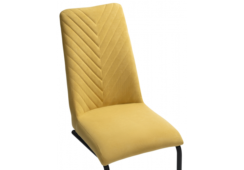 Стул на металлокаркасе, Лулла горчичный / черный