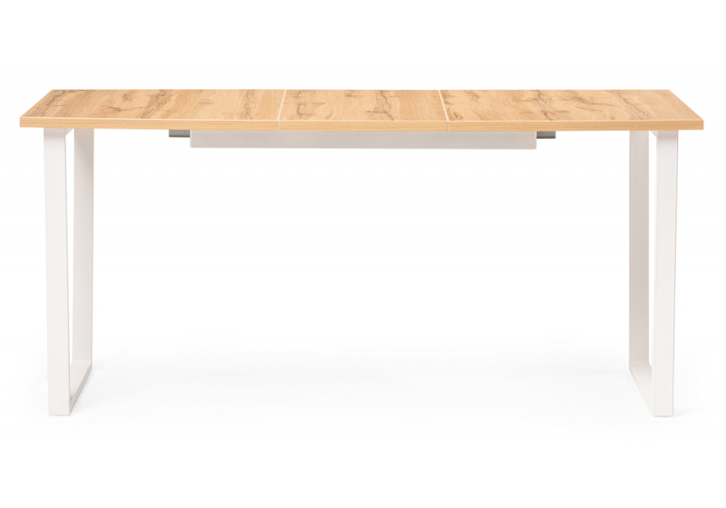 Стол деревянный, Лота Лофт 120(160)х75 дуб крафт золотой / белый матовый