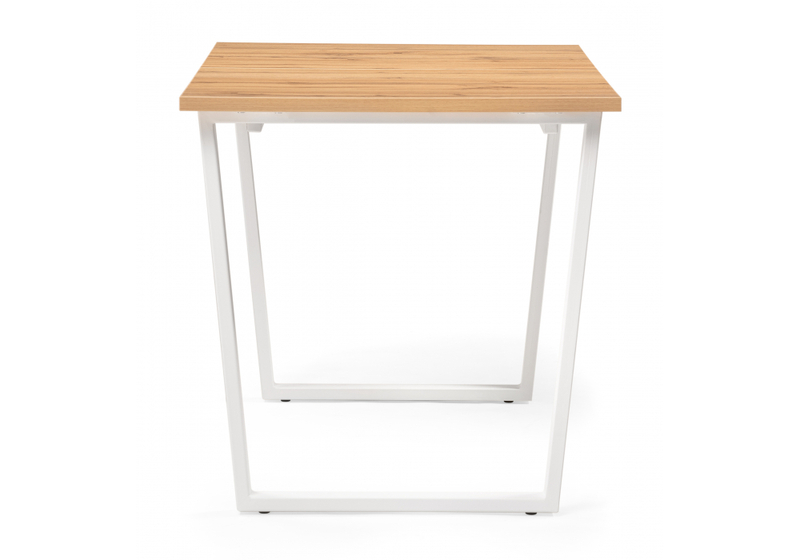 Стол деревянный, Лота Лофт 120(160)х75 дуб крафт золотой / белый матовый