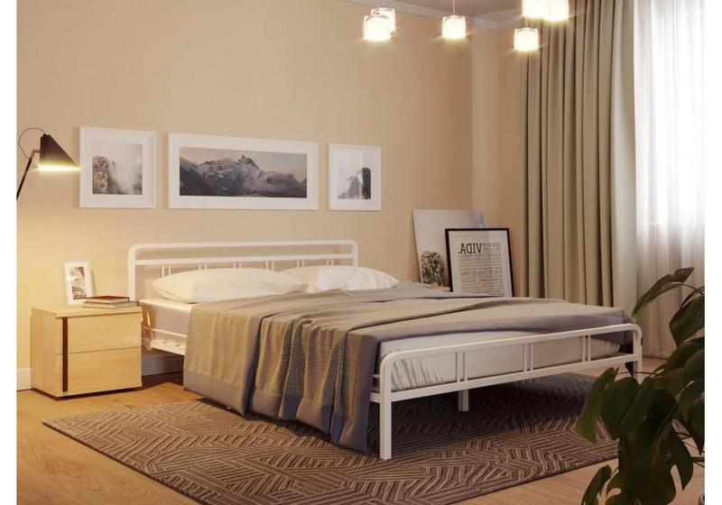 Кровать, Рейк 120х200 белая