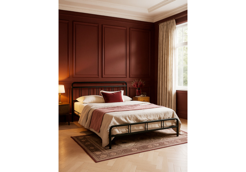 Кровать, Рейк 140х200 черная