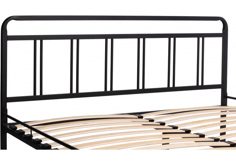 Кровать, Рейк 140х200 черная