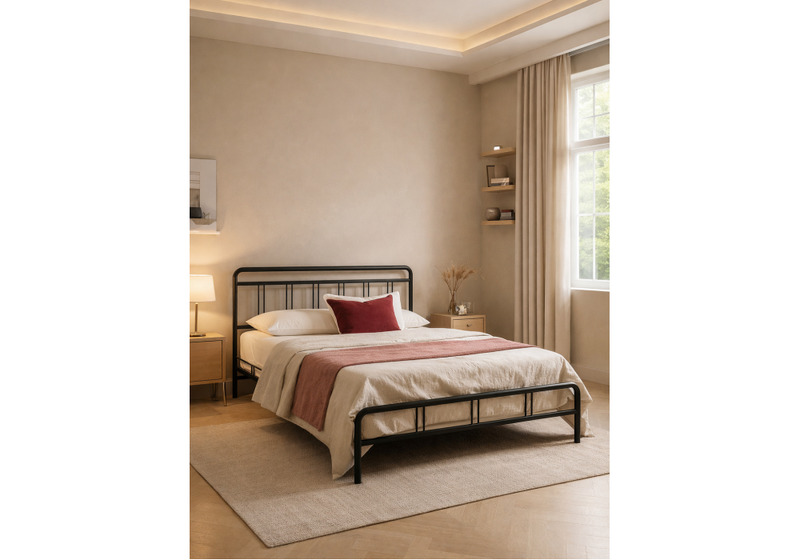 Кровать, Рейк 160х200 черная