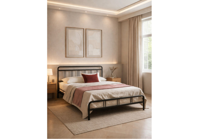 Кровать, Рейк 160х200 черная