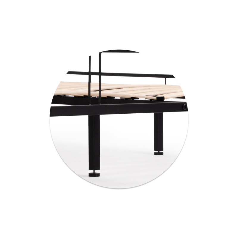 Кровать, Рейк 160х200 черная