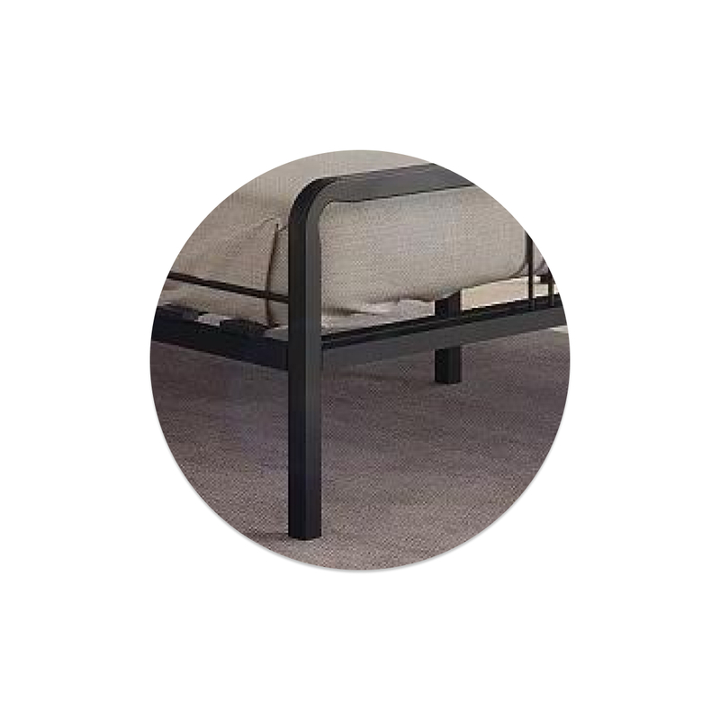 Кровать, Рейк 160х200 черная