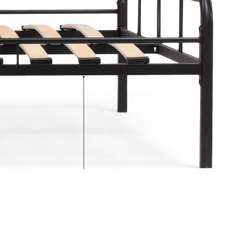 Кровать, Рейк 160х200 черная