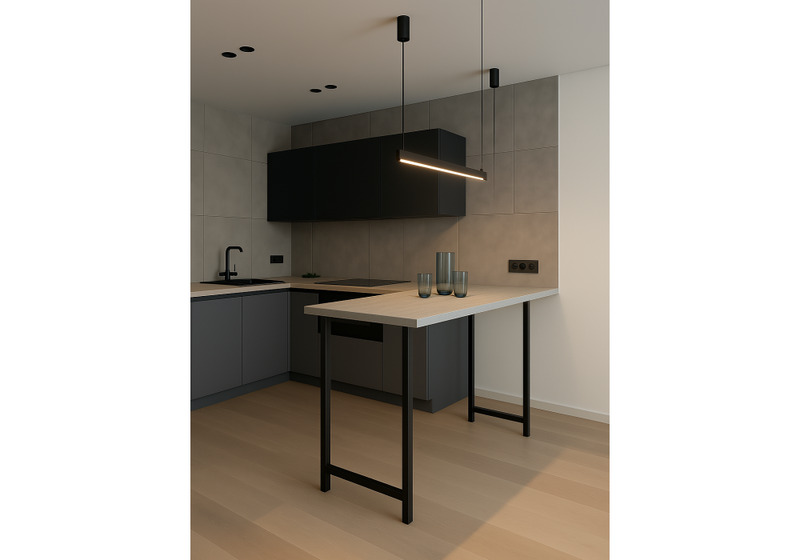 Обеденный стол, Дилан Лофт 120х40х90 бетон светлый