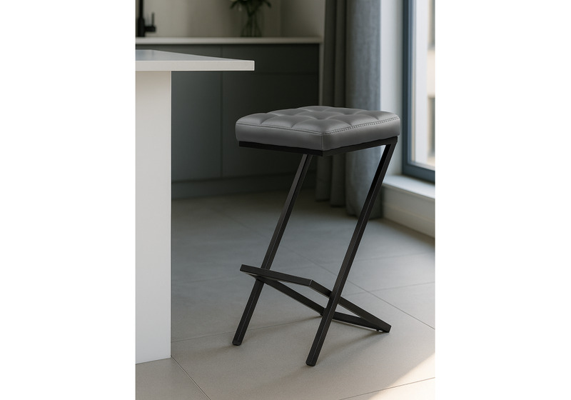 Барный стул, Амаури темно-серый / черный матовый