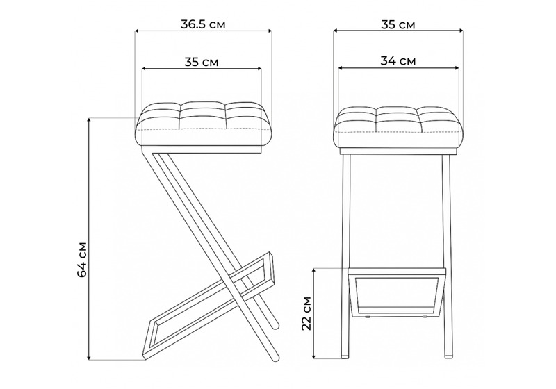 Барный стул, Амаури темно-серый / черный матовый