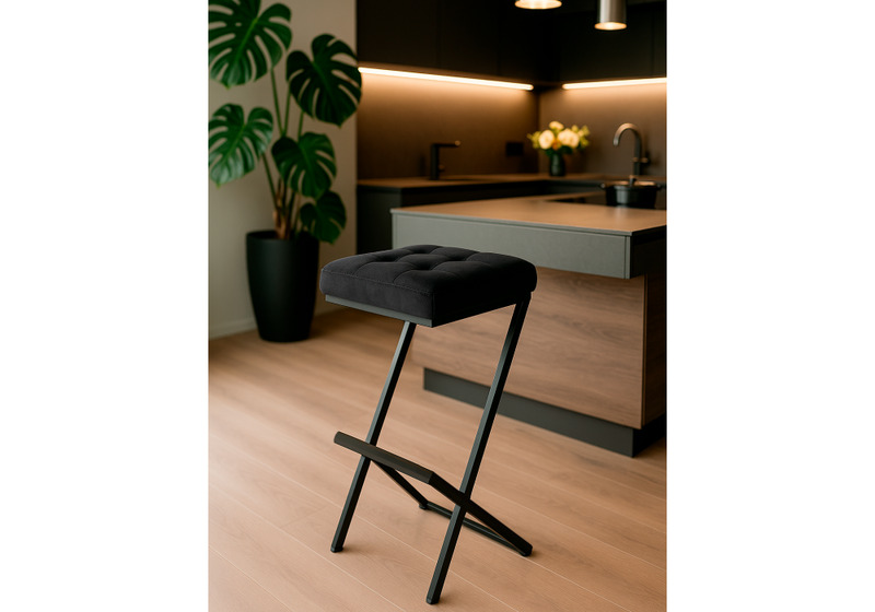 Барный стул, Амаури катания блэк / черный матовый