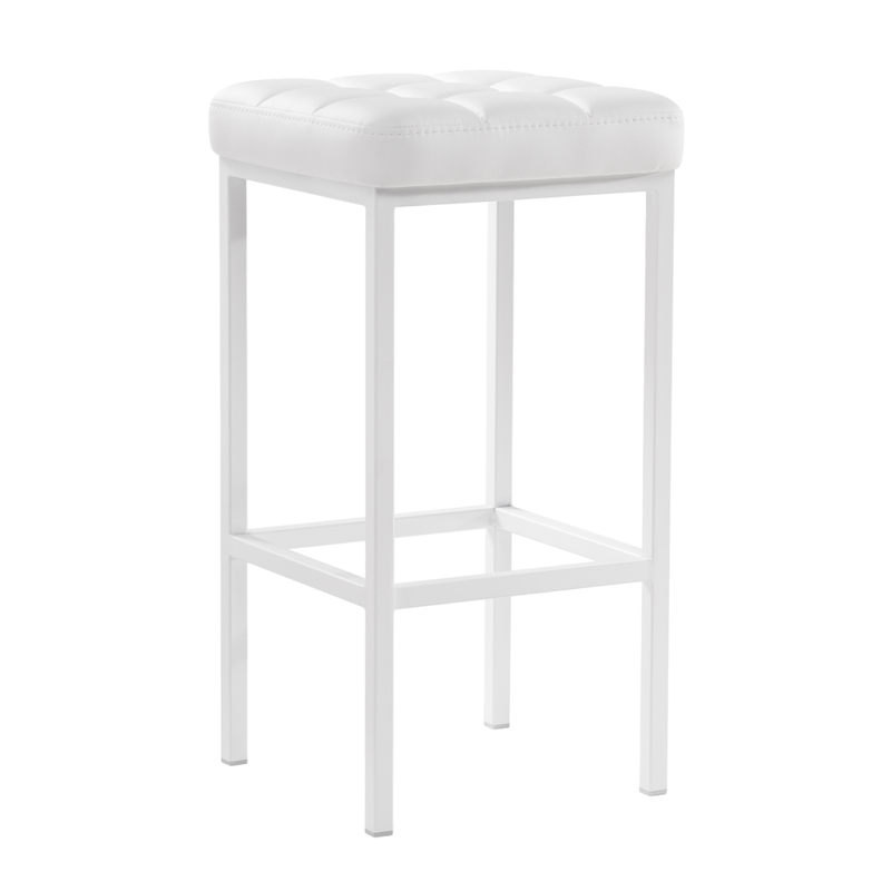 Барный стул, Лофт линкольн белый / белый матовый