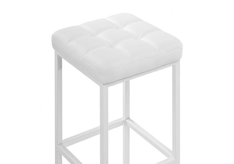 Барный стул, Лофт линкольн белый / белый матовый