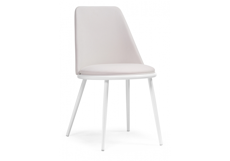 Стул на металлокаркасе, Алдис катания вайт / белый матовый