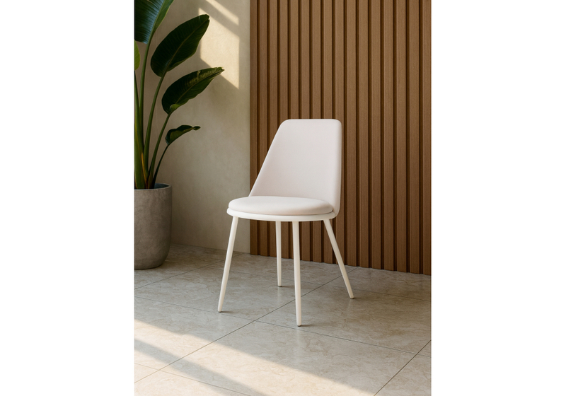 Стул на металлокаркасе, Алдис катания вайт / белый матовый