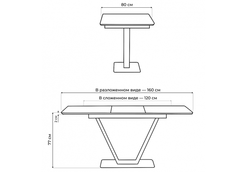 Стол стеклянный, Бугун мрамор серый / черный