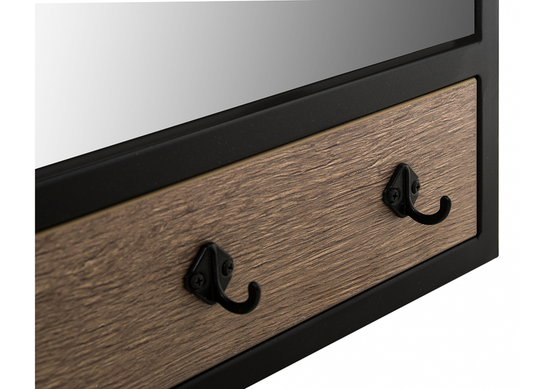 Прихожая, Персей дуб велингтон / черный матовый