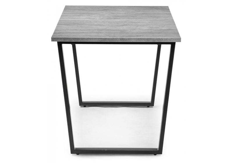 Стол деревянный, Лота Лофт 120(160)х75 черный матовый / бетон светлый