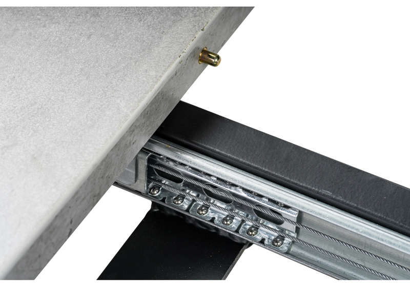 Стол деревянный, Лота Лофт 120(160)х75 черный матовый / бетон светлый