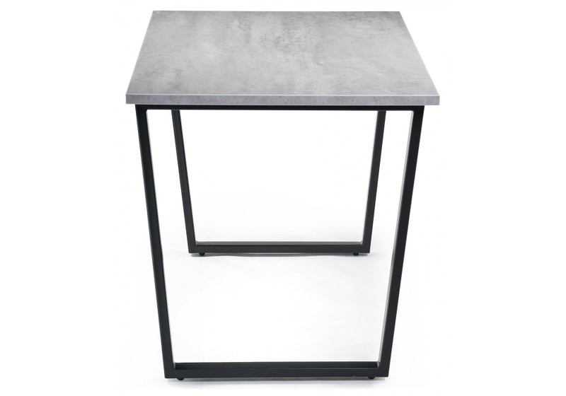 Стол деревянный, Лота Лофт 120х75 бетон светлый / черный матовый
