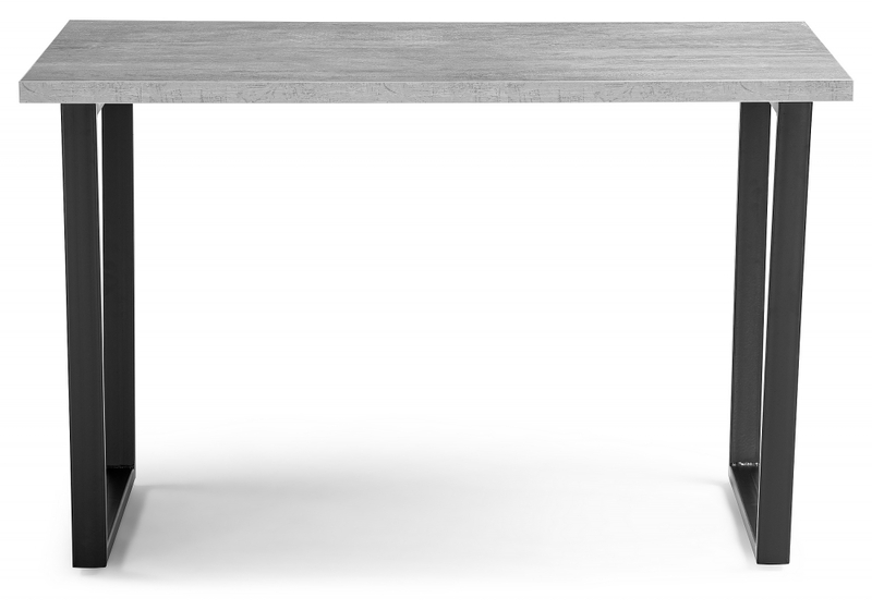 Стол деревянный, Лота Лофт 140х80 черный матовый / бетон светлый