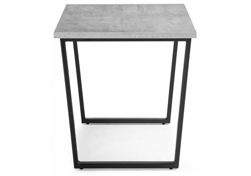 Стол деревянный, Лота Лофт 140х80 черный матовый / бетон светлый