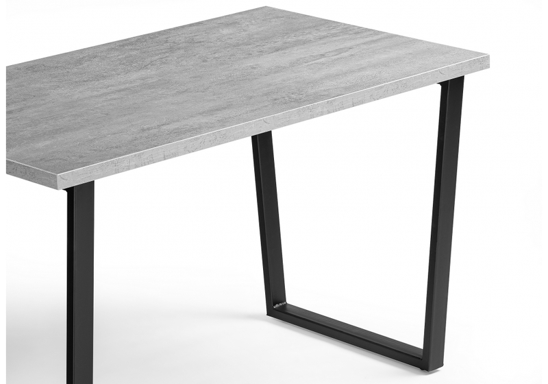 Стол деревянный, Лота Лофт 140х80 черный матовый / бетон светлый