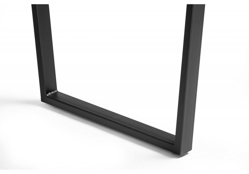 Стол деревянный, Лота Лофт 140х80 черный матовый / бетон светлый