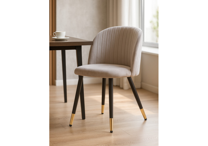 Стул на металлокаркасе, Gabi latte / black / gold