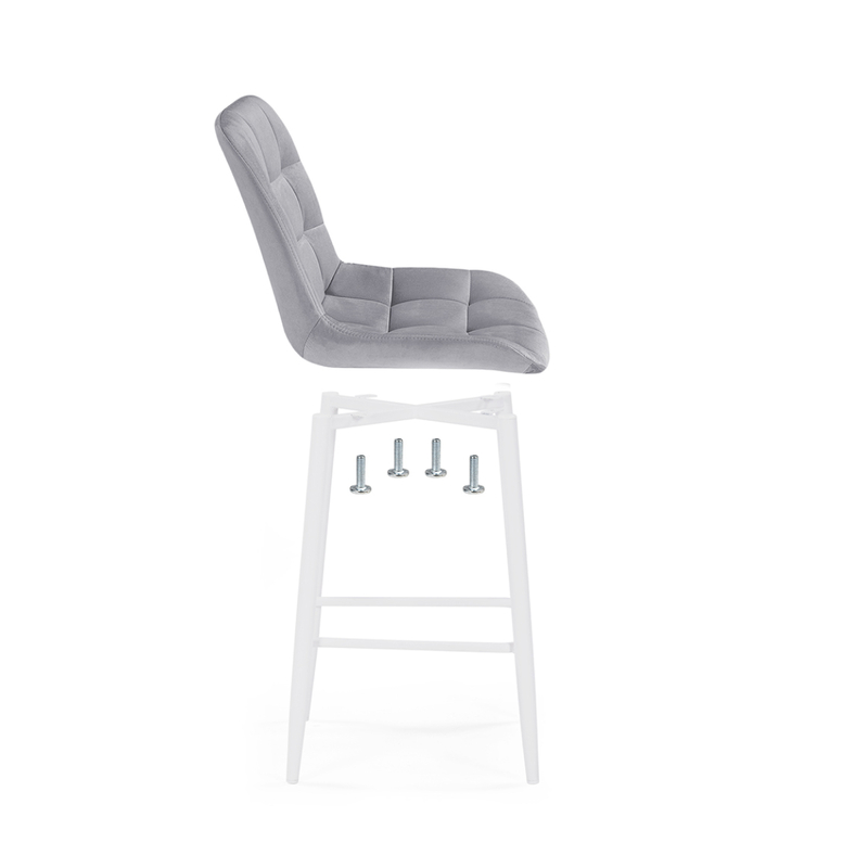 Барный стул, Алст К светло-серый / белый