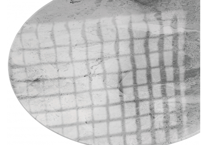 Журнальный стол, Рускус белый мрамор / серый мрамор / галифакс