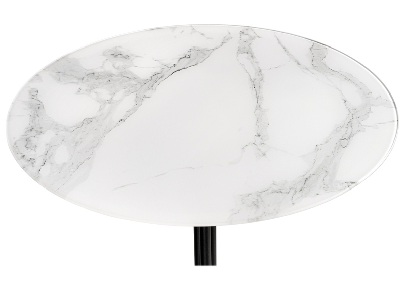 Журнальный стол, Рускус белый мрамор / серый мрамор / галифакс