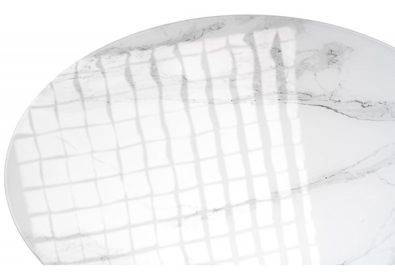 Журнальный стол, Рускус белый мрамор / серый мрамор / галифакс