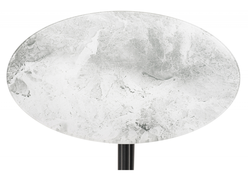 Журнальный стол, Рускус белый мрамор / серый мрамор / галифакс