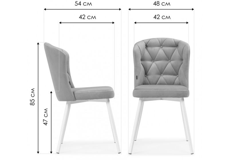 Стул на металлокаркасе, Алиссум velutto 49 / черный