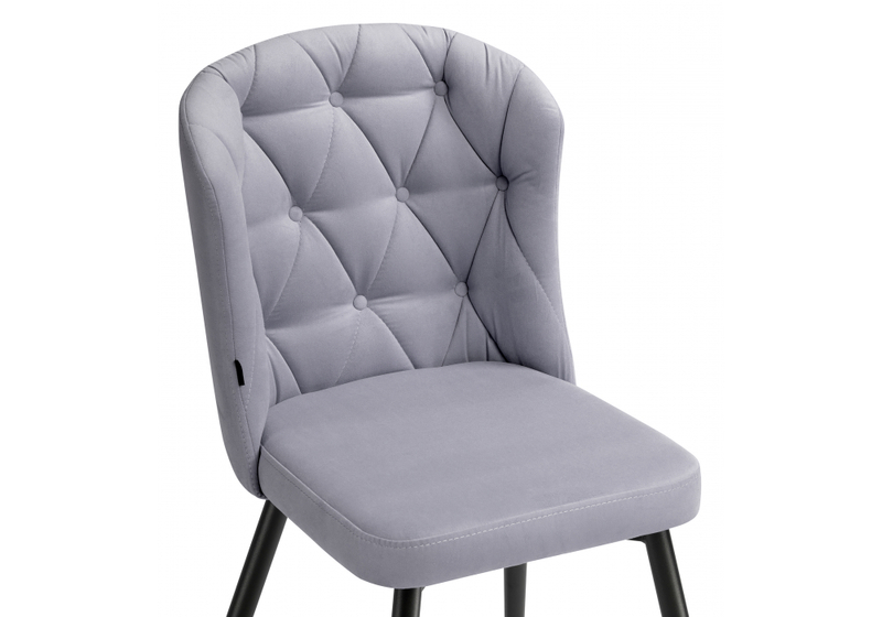 Стул на металлокаркасе, Алиссум velutto 49 / черный