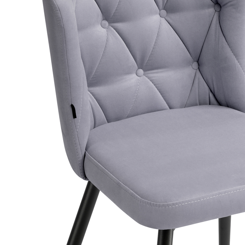 Стул на металлокаркасе, Алиссум velutto 49 / черный