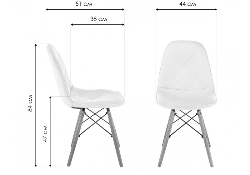 Стул деревянный, Kvadro 1 black / wood