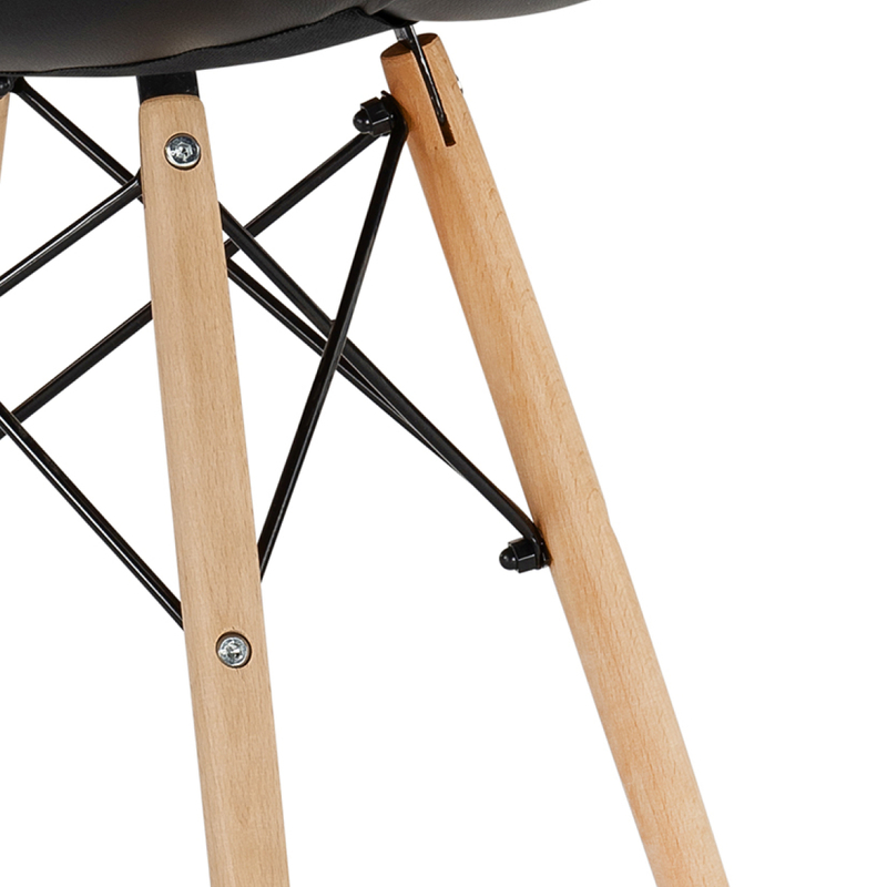 Стул деревянный, Kvadro 1 black / wood