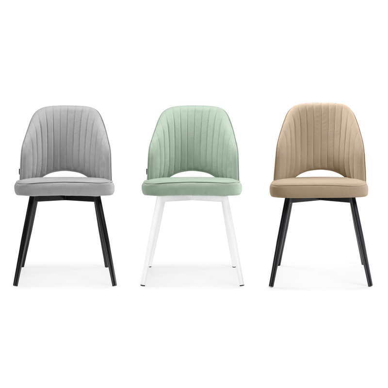 Стул на металлокаркасе, Брейния velutto 14 / белый